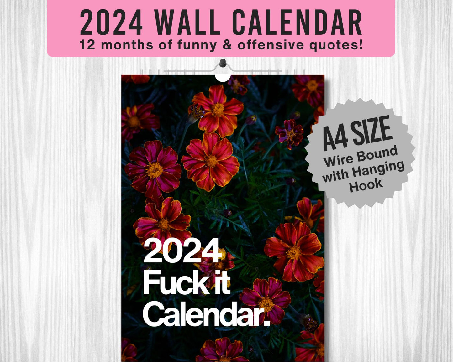 2024 Swear Word Wall Calendar