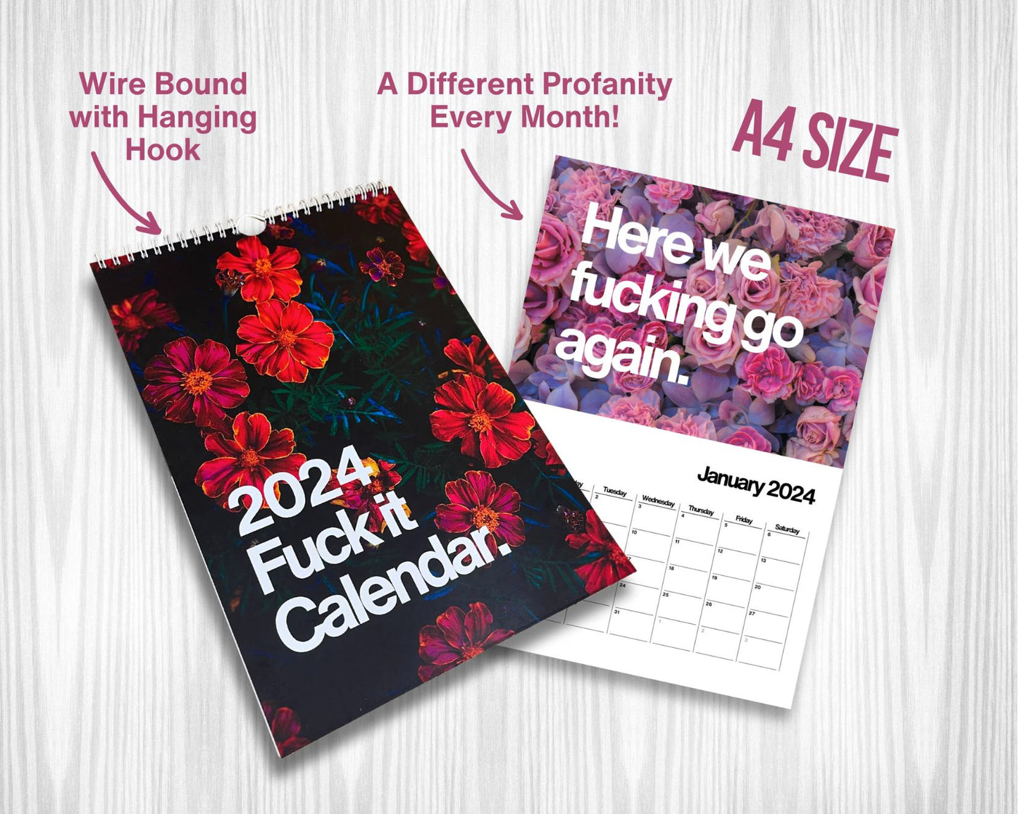2024 Swear Word Wall Calendar