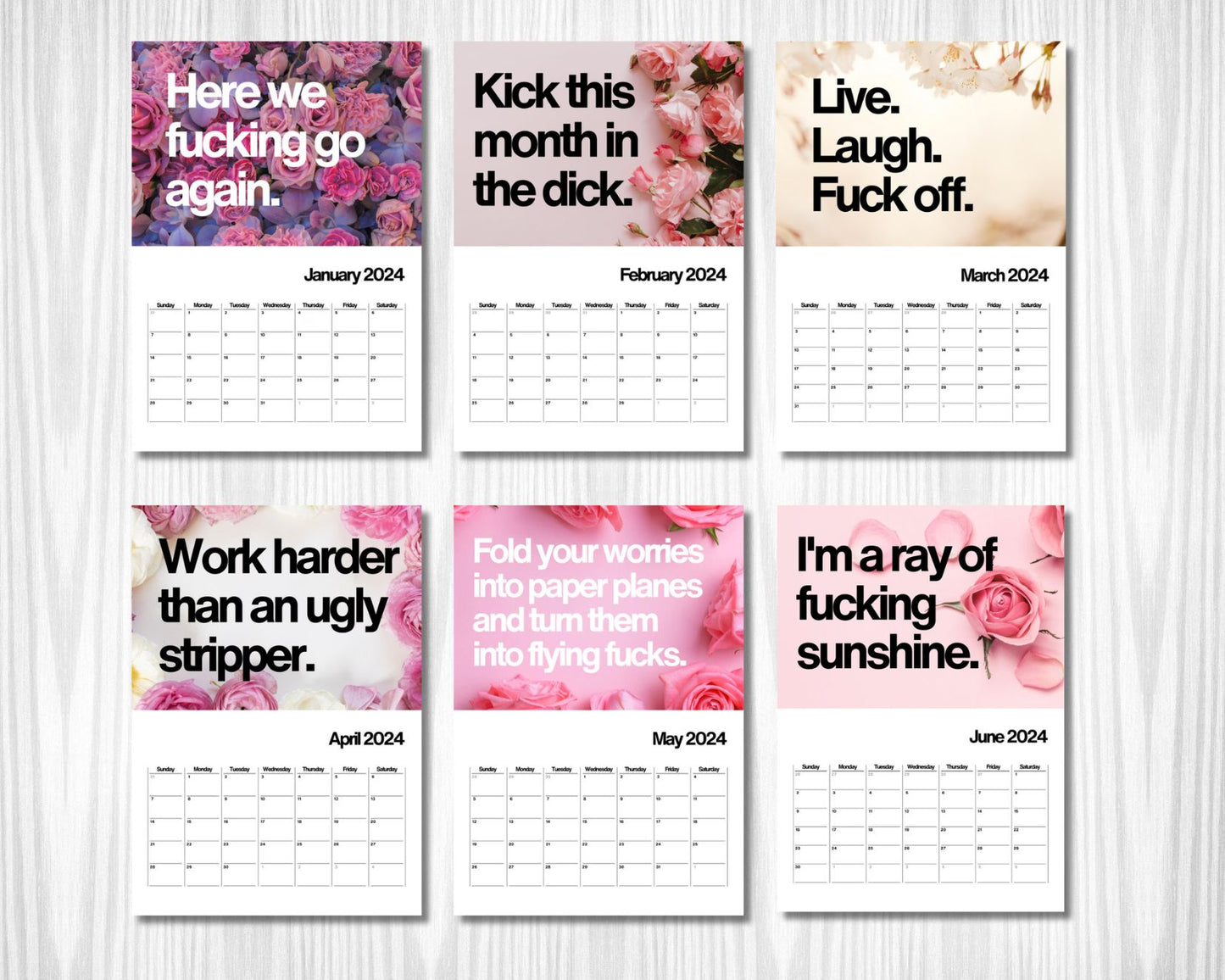 2024 Swear Word Wall Calendar